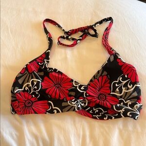 Seafolly Red and Black Bikini Top with Underwire Support Size 18